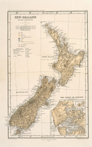 NZ Map, 1864, Sir George Grey Special Collections, Auckland Libraries, NZ Map 5694. No known copyright.